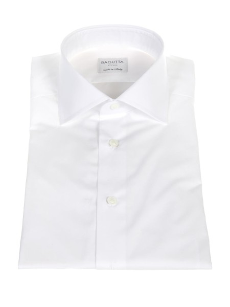 Shop BAGUTTA  Camicia: Bagutta camicia bianca in cotone.
Polso doppio per gemelli.
Colletto semi-francese.
Composizione: 100% cotone.
Made in Italy.. B345D CN0170-001